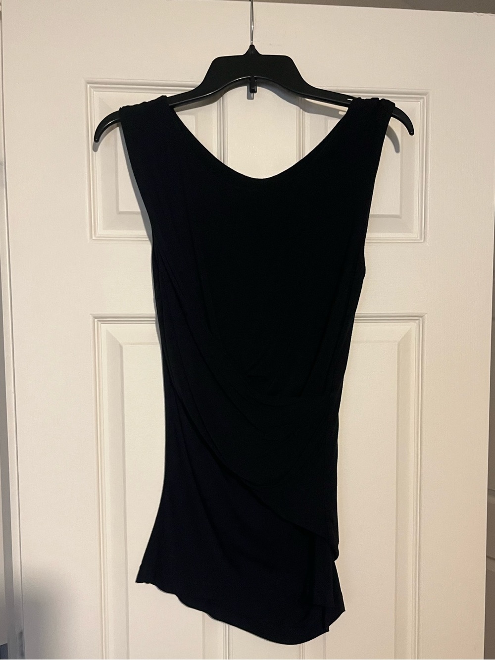 We The Free Black Asymmetrical  Draped Sleeveless top